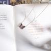 Crystal Transparent Butterfly Pendant Necklace Choker
