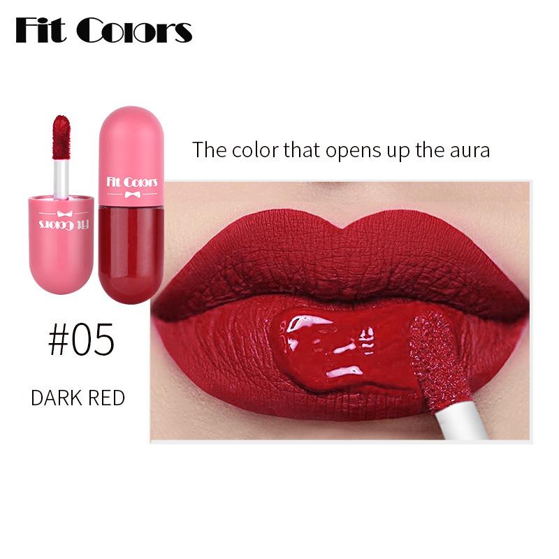 Fit Colors 6 Color Mini Capsule Lip Gloss Color Not Sticking Cup Matte Liquid Lipstick