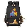 2026 New Anime Winnie the Pooh Large Capacity Student Backpack Teenagers School Bag Simple Fashion Rucksack