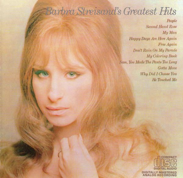 CD BARBRA STREISAND - Barbra Streisand - Greatest Hits CK9968 Columbia US Pop Б/У
