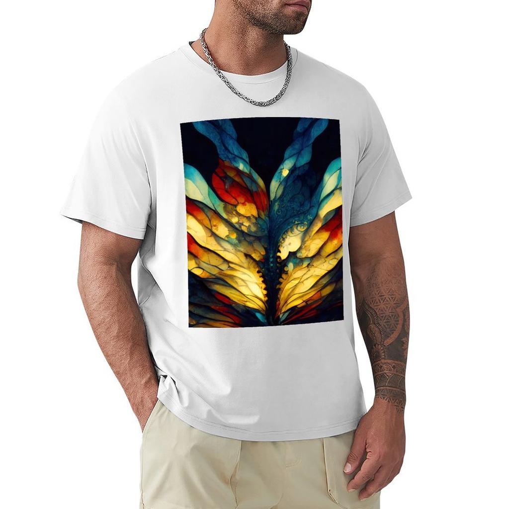 Футболка Stained Glass 1, большие размеры, индивидуальная футболка, мужская футболка