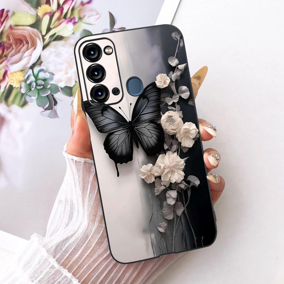 Soft Clear Silicone Casing For Itel Vision 3 Turbo Phone Case Vision 2S Cover Cartoon Cat Dragon Flower Butterfly Pattern Coque