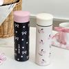 304 Stainless Steel Pink Bow Water Bottle Large Capacity Double-layer Water Cup  Sport