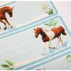 12 Adhesive School Labels - Rectangle - Horse Photos
