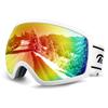 Geekin New Ski and Snowboard Glasses and UV400 OTG UV Wide Field of Helmet and REVO Red Goggles, Compatible, Men's Women's, Protection, Wide-Vision