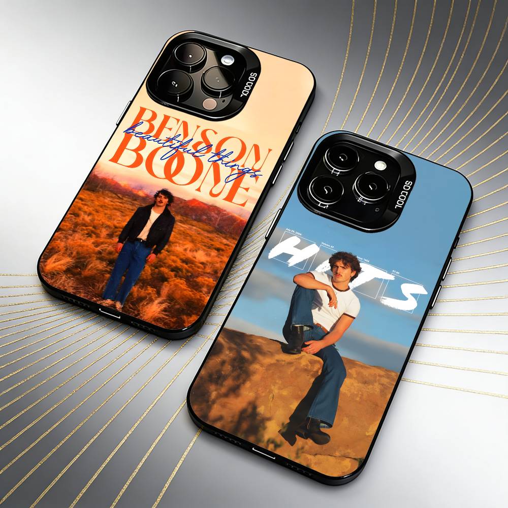 Красивые Вещи B-Benson B-Boone-e Чехол Для Телефона Для iPhone 16 17 15 14 12 13 Pro Max Черный Цвет Ударопрочный Чехол