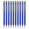 10 шт. стилус 2-в-1 емкостный сенсорный экран шариковые ручки металлические компьютерные аксессуары синий