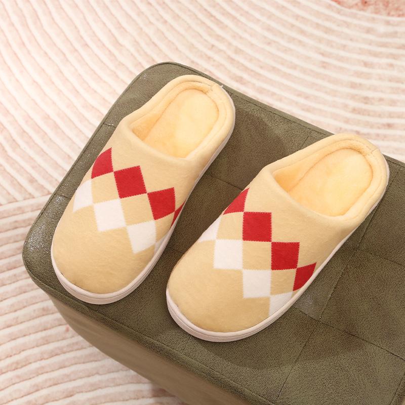 Осенне-зимние новые стильные плюшевые домашние тапочки для пар из хлопка для дома домашние тапочки из хлопка для мужчин