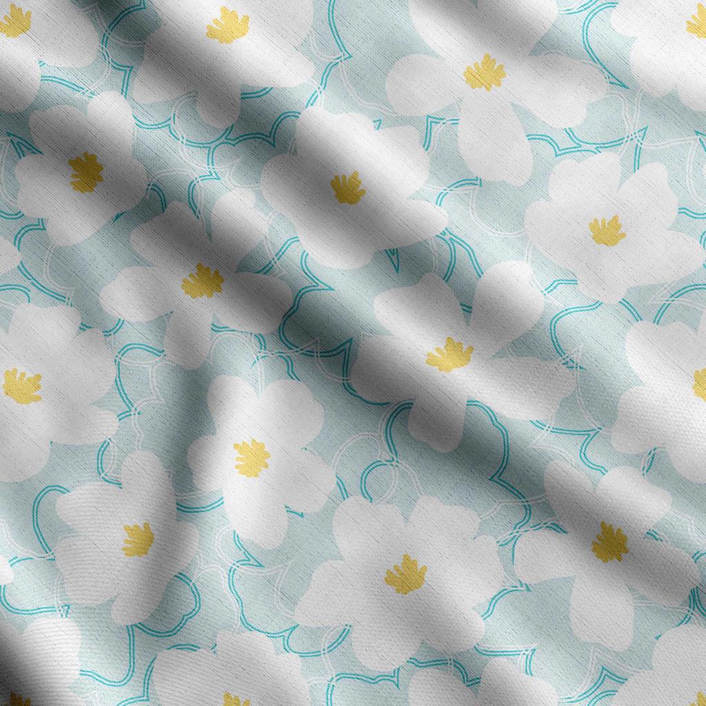 Soimoi Floral Print,  Cotton Cambric Quilting Fabric Sold by The Yard- 42 Inch Wide Medium Weight Cotton Fabric Sewing  Supplies