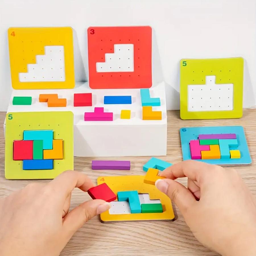 1 комплект, красочная игра-головоломка, игрушка-головоломка для детей, блок-головоломка для упражнений ума, детская игрушка, подарок, вызов для двух игроков