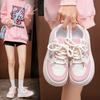 Niche Thick Baseplate Shoes Women's Spring and Autumn Versatile Super Fire Little White Shoes 2024 New Popular Korean Version of Casual Sports Shoes