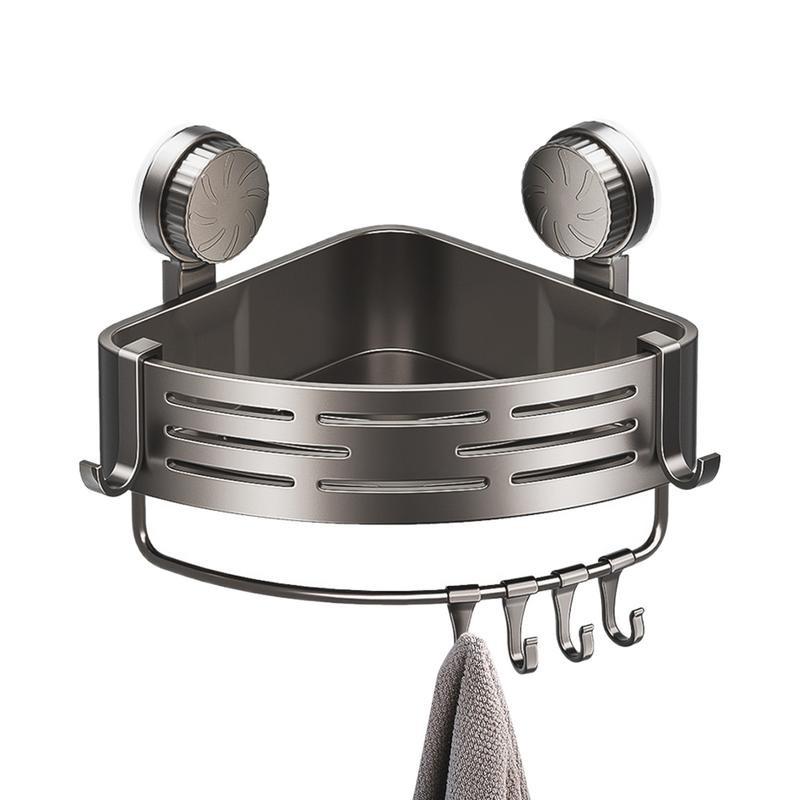 Shower Suction Cup Shelf Wall Mounted Shower Triangle Organizer Bathroom Corner Shelf No Drilling Bathroom Accessories