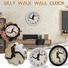 Silly Walk Wall Clock Creative Wall Clock Artwork Sweep Seconds Silent
