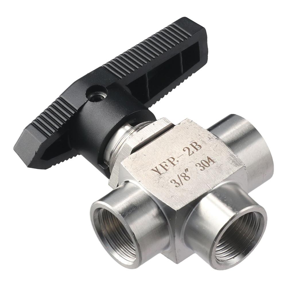 1/4“ Air Tube Hand Valve 3 Way Ball Valve Thread Spring Check Valve Water Pipe Flow Control