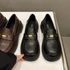 British Style Autumn 2024 New Shoes Autumn Black Single Shoes Platform Heightening Loafers Women's Single Shoes