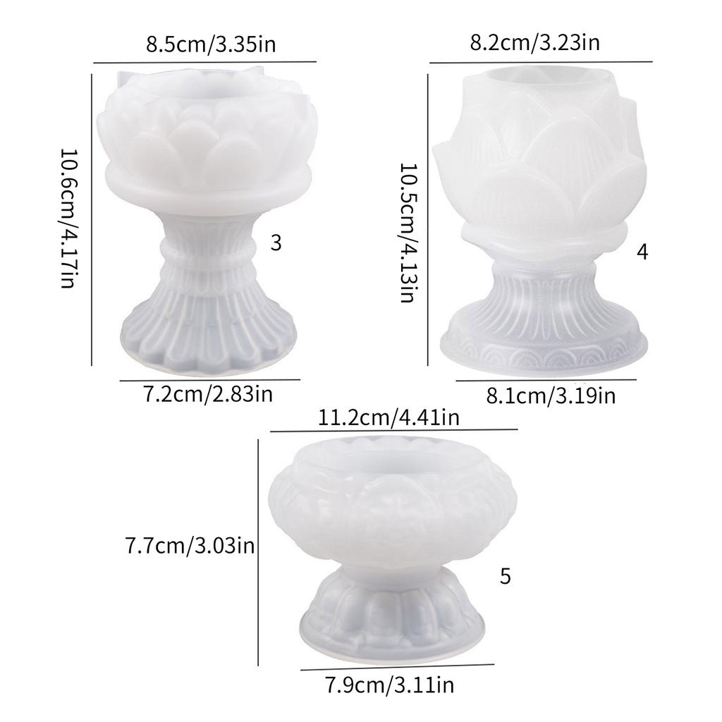 DIY Lotus силиконовая форма подсвечник ароматерапия гипсовая цементная форма 3D цветок эпоксидная смола формы украшения дома