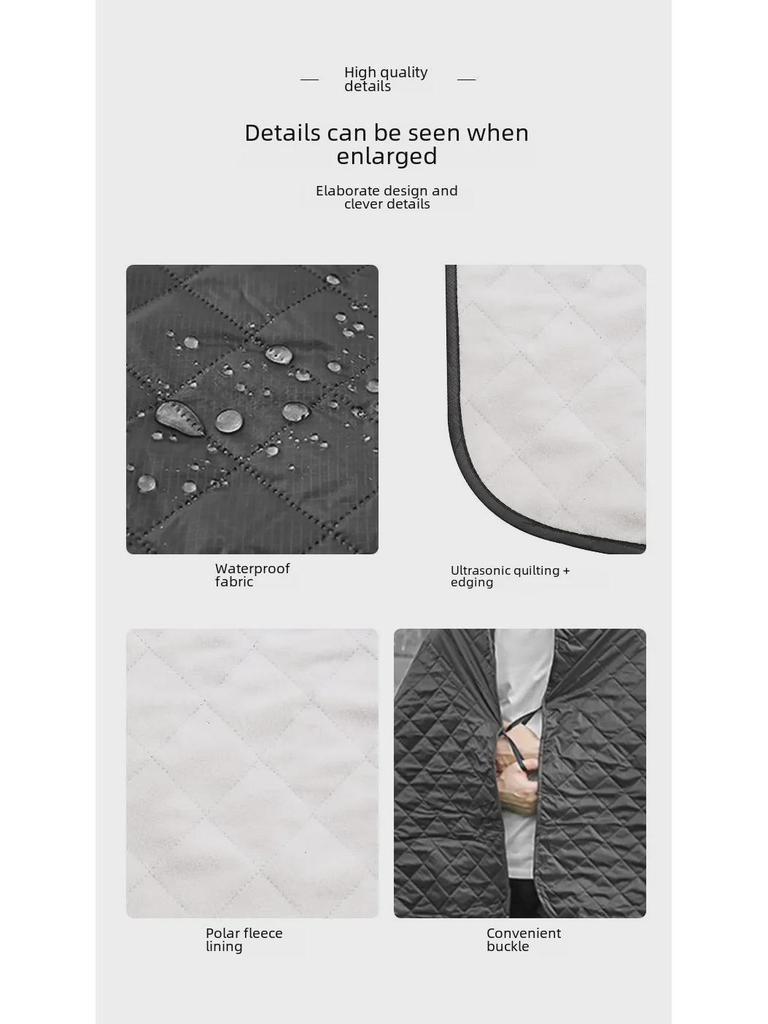 Водонепроницаемое флисовое одеяло для кемпинга: Ветрозащитный, толстый, переносной коврик для пикника и сна