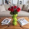3D Printed Striped Vase Aesthetic Irregular Curved Flower Vessel Modern Decor for Home Bar Counter Display Party Gift
