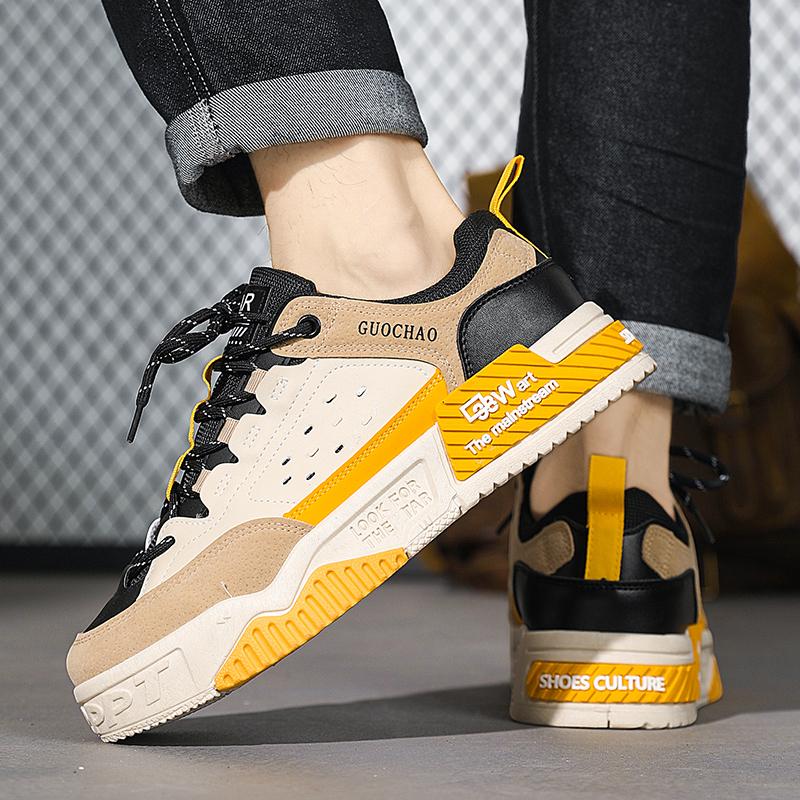 Модные уличные кеды на платформе для скейтборда мужские оригинальные желтые мужские кеды для скейтборда модный дизайн повседневные кроссовки мужские zapatillas de hombre