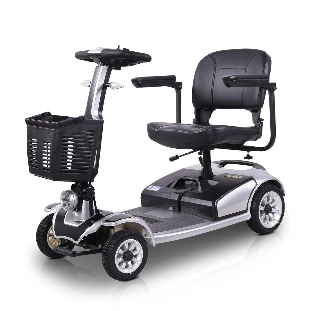 24V 300W Electric Mobility Scooter for Adults – Foldable 4-Wheel Power Scooter, 35KM Range, 190KG Load, Magnetic Brake, 15° Climb