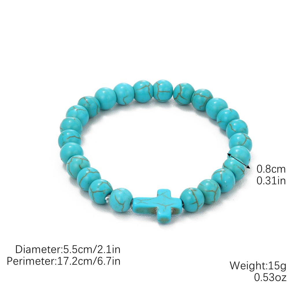Бисерный браслет женский набор Богемный этнический бирюзовый браслет