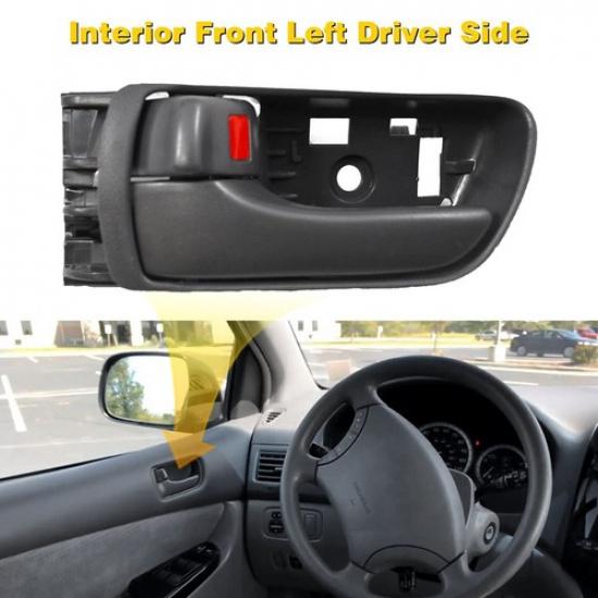Fit Interior Toyota Door Ide Handle Left Rear Driver Black Front 81283