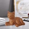 Carving Sitting Cat Resin Figurine Mini Kitten Statue Sculpture Home Office