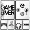 Classics Games Letters Gamepad Nordic Art Home Wall Decor Pictures For Gaming Room Living Canvas Painting Print Posters Gift