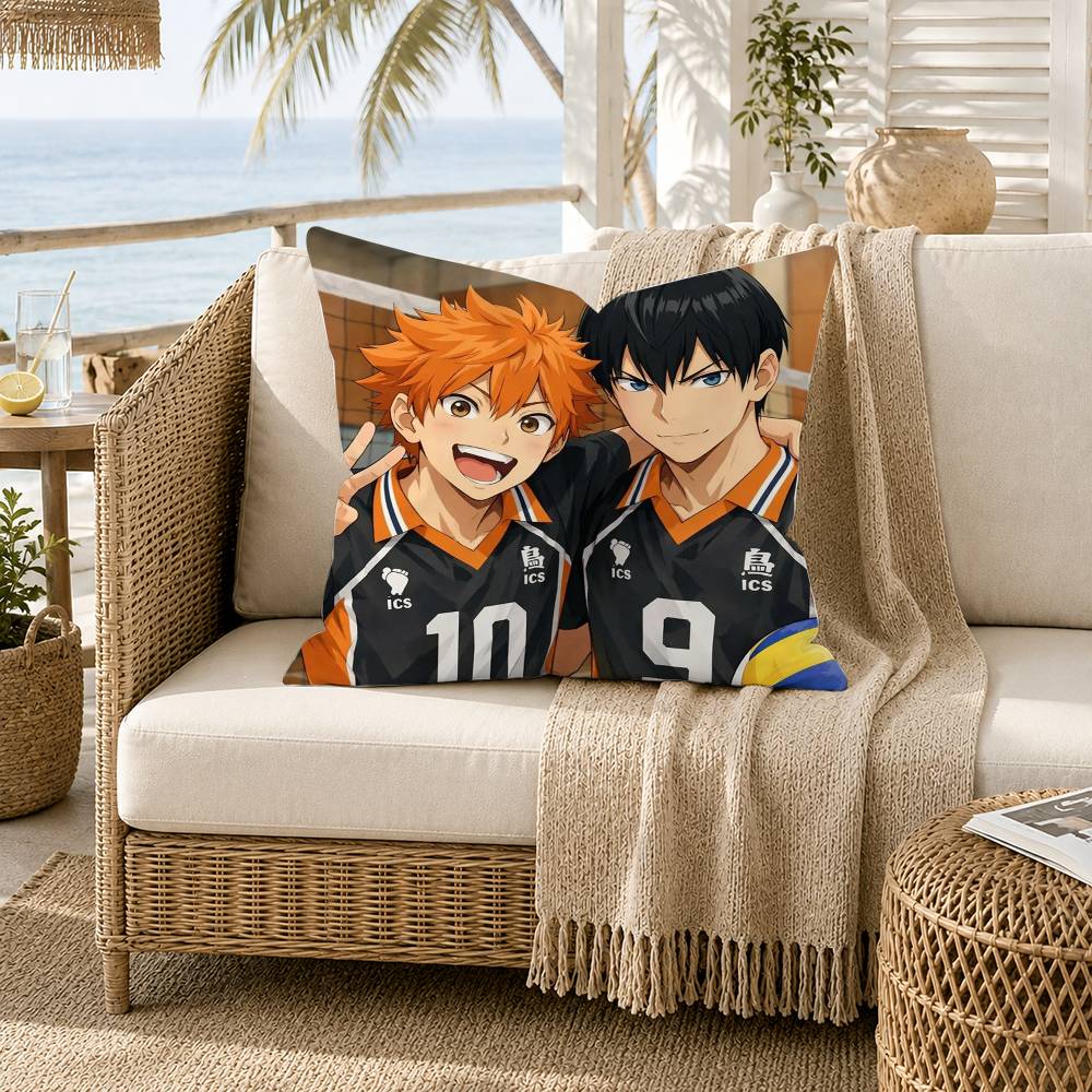 Наволочка для подушки Haikyuu Волейбол Япония Аниме для дивана Гостиной Домашнего офиса Декор Защитный чехол