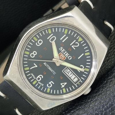 АВТОМАТИЧЕСКИЕ ВИНТАЖНЫЕ ЧАСЫ SEIKO 5 ЯПОНИЯ 6309A МУЖСКИЕ С СИНИМ ЦИФЕРБЛАТОМ a701352-5