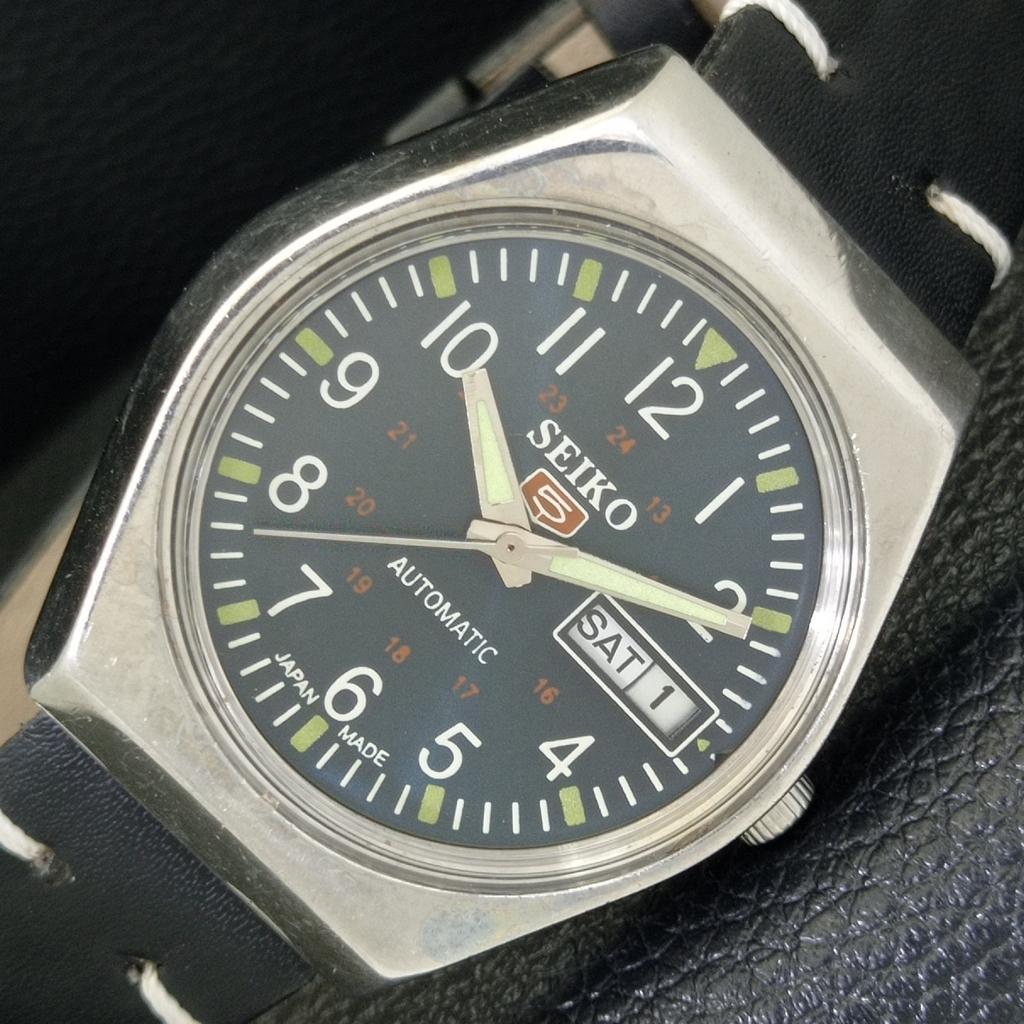 АВТОМАТИЧЕСКИЕ ВИНТАЖНЫЕ ЧАСЫ SEIKO 5 ЯПОНИЯ 6309A МУЖСКИЕ С СИНИМ ЦИФЕРБЛАТОМ a701352-5