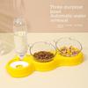 Cat & Dog Triple Bowl Set: Anti-Spill Dual Bowl with Auto Water Feeder