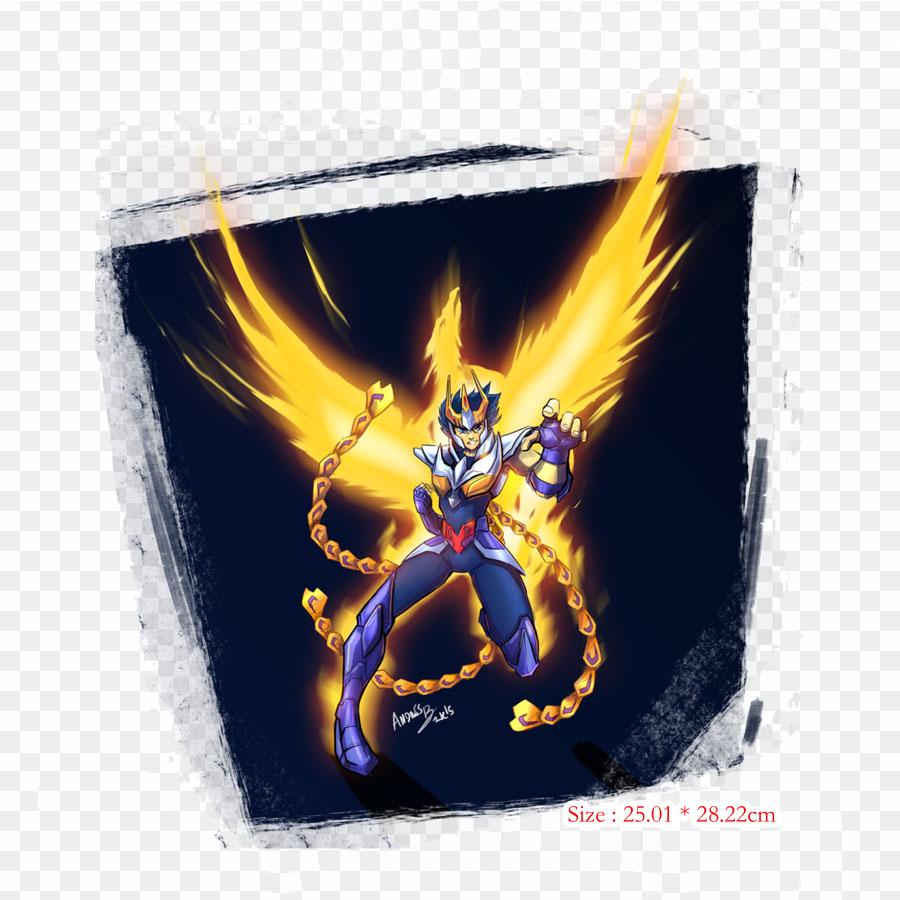 Phoenix Ikki Pegasus Seiya Aries Mu Iron On Patches For Clothing Applique Stickers On Clothes Heat-Sensitive Custom Patch