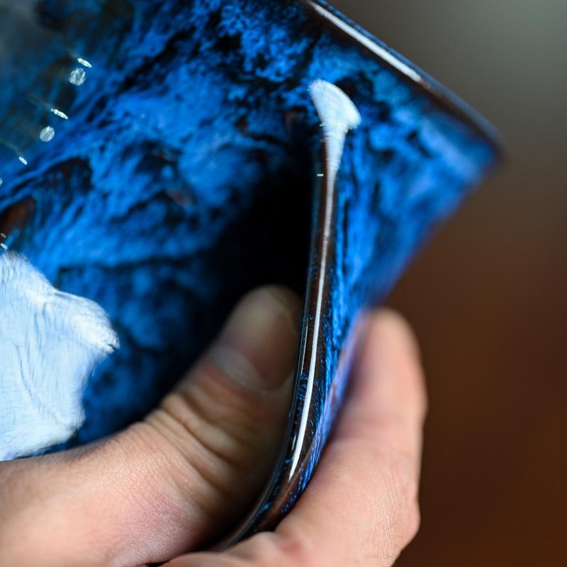 Увеличьте емкость печи, чашка для воды, керамическая чашка, чашка для ветра, керамическая чашка для латте для домашнего использования