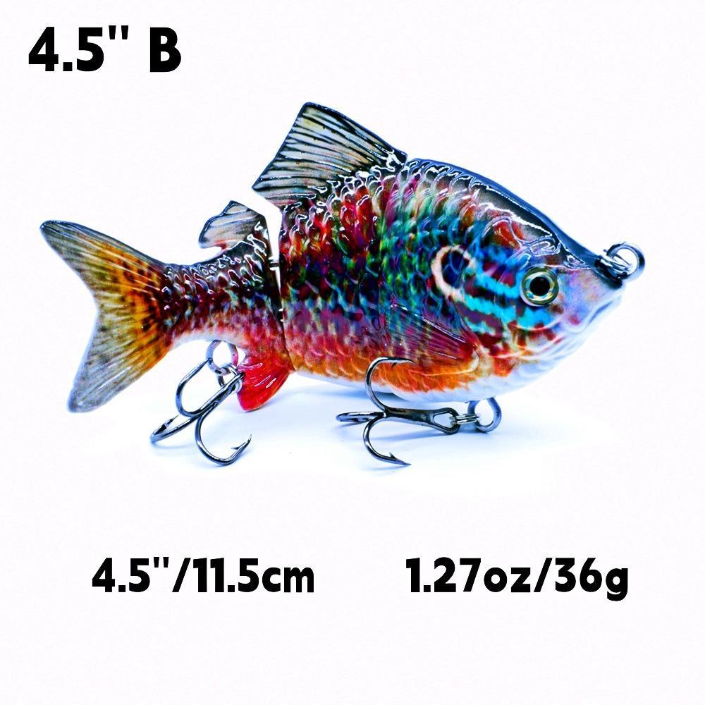 4,5-дюймовые рыболовные приманки, тонущая приманка для плавания, скользящая приманка, приманка для окуня, мускусная приманка, реалистичный крючок для рыбы-солнечника