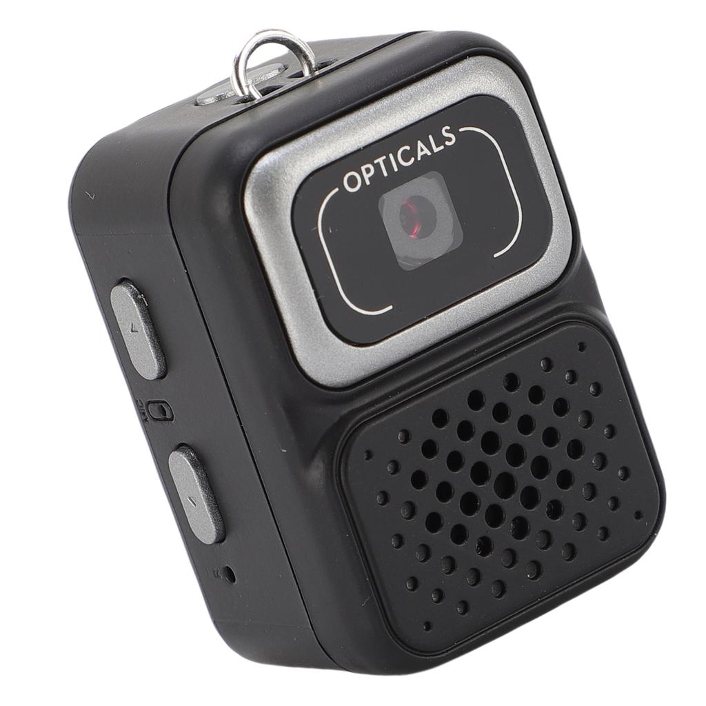 Tiny Keychain Camera 1080P HD Video 2MP Picture Portable Miniature Retro Digital Camera with 32GB Storage Card Black