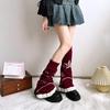 Y2K Style Ribbon Socks with Drawstrings - Lolita & JK Calf Pile Leg Covers