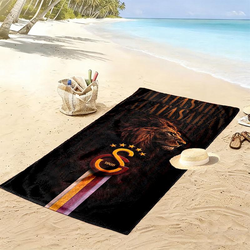 Пляжное полотенце Galatasaray S Print, Большое мягкое быстросохнущее полотенце для пляжа, кемпинга, плавания