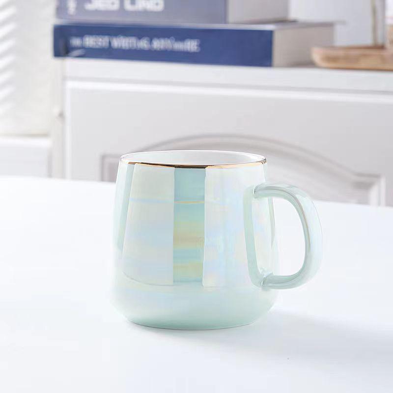 Colorful Pearl Glaze Mug Mugs Coffee Cups and Mugs Drinkware Cup of Coffee Mug for Tea Original Beautiful Beer Funny Ceramic Lid