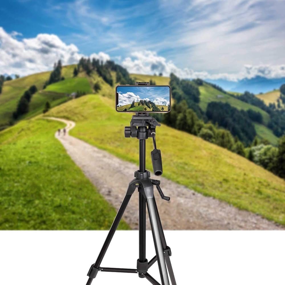 Kenko ZF-400WSH Tripod with Smartphone Holder, 4 Sections, Quick Release Plate, Maximum Load Capacity 2kg, 520291