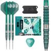Target Japan THE MIRACLE GEN7 Suzuki Mirai Tungsten 2BA Darts 6 Shape Flights and SWISS SILVER NANO POINT 30mm Miracle 95% K-Flex Steel-Tip Set, 23g,