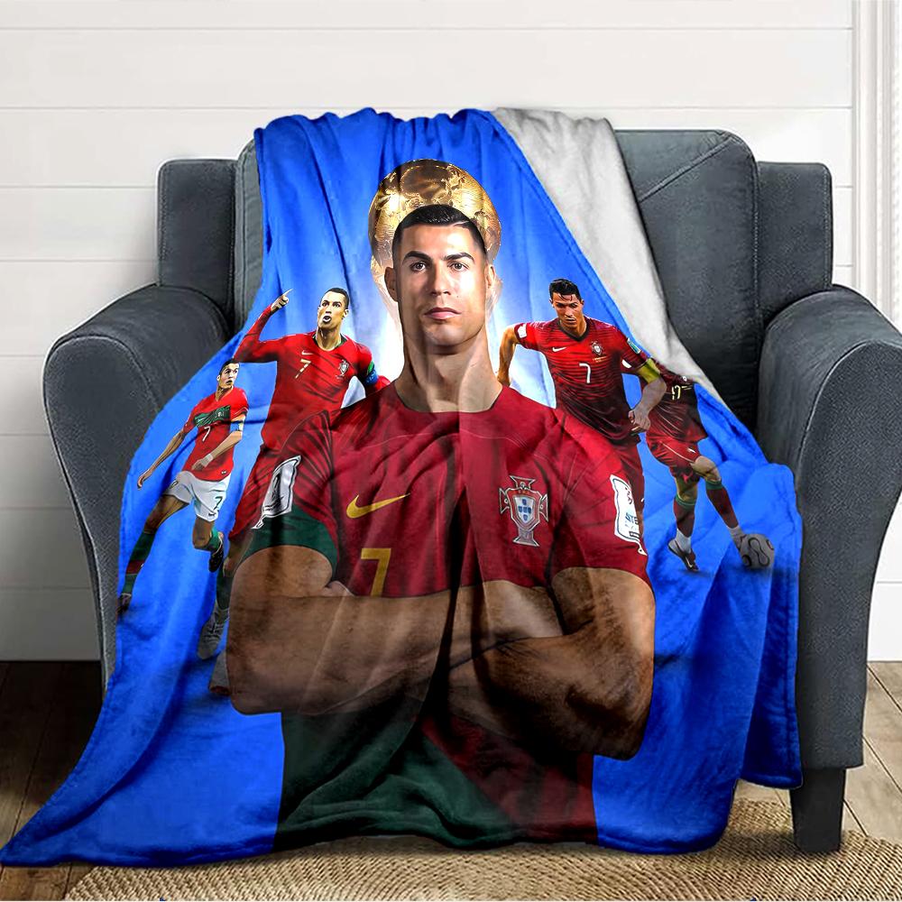 1pc Soccer 7 (4) Blanket, Gift, for Men and Women, Soft Blanket, Good for Sofa Bed Couch Travel, Lightweight Flannel Blanket