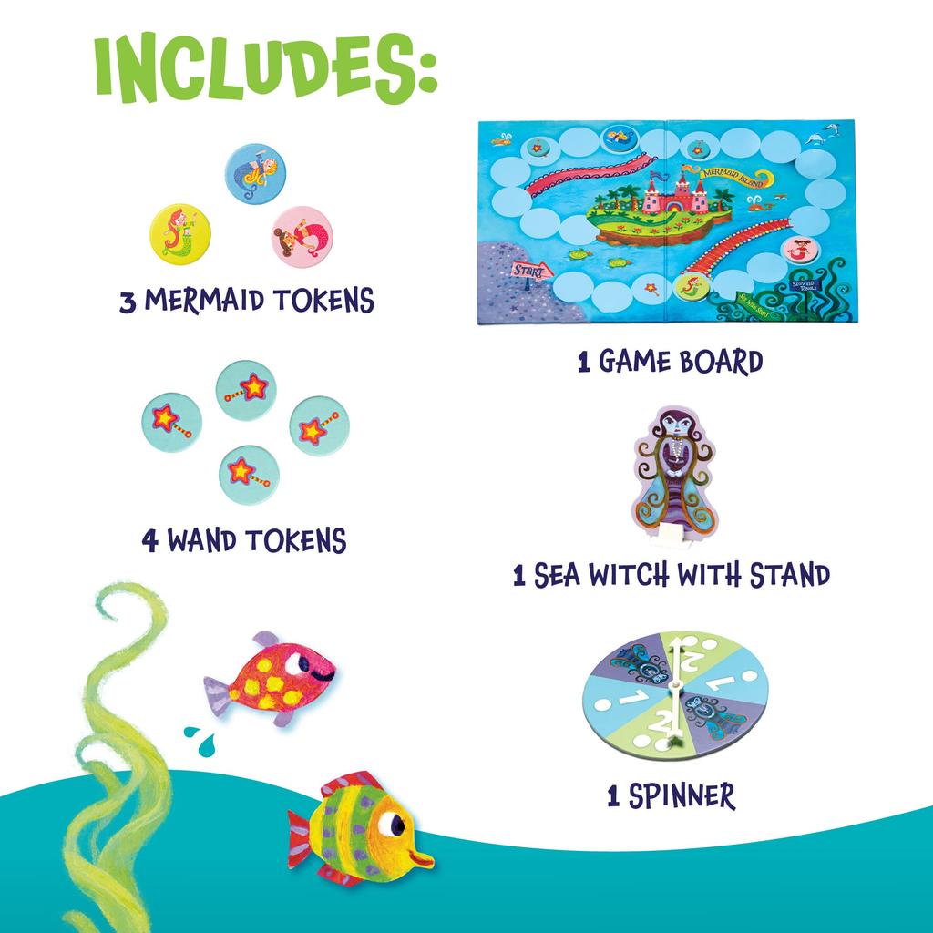 MindWare Peaceable Kingdom Кооперативная настольная игра Mermaid Island Sugoroku GM107 Оригинальный продукт для детей
