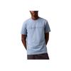Minimalist Comfortable Versatile Letter Round Neck Short Sleeve T-Shirt Men Tops Blue 4RAB803-450