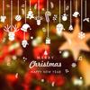 New Christmas Cartoon Wall Sticker, Shopping Mall Shop Window Glass Wall Decoration Painting Sticker