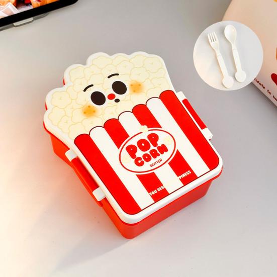 Ланч-бокс в форме гамбургера и чипсов, безопасный для пищевых продуктов, герметичный, не протекающий контейнер для еды, офисный ланч, ланч-бокс для сохранения свежести