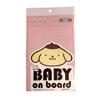 Наклейка Pom Pom Purin BABY на борту, Теплое лицо, Знак для автомобиля 'Ребенок', Персонажи Sanrio, Водонепроницаемая, Защита от УФ-лучей, SAN165