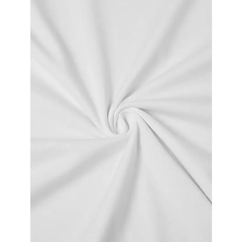 Европейский размер 1 шт. Мужская повседневная футболка с коротким рукавом с кириллическим принтом Черно-белая графика, Дышащая трикотажная ткань, Обычная посадка, Круглый вырез