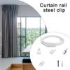 5 Meter Ceiling Curtain Rails Kits With Smooth Rollers and Metal Fixtures For Modern Window Dressings Curtain Track Set
