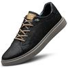 Italian Brand Black Mens Genuine Leather Shoes Casual Male Shoes Man Lace Up Flat Sneakers Luxury Shoes for Men